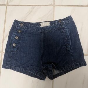 Free People Dark Blue Jean Shorts